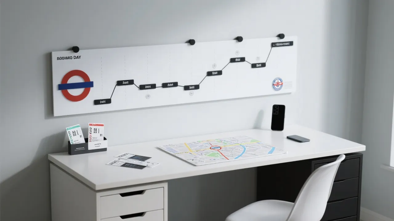 比赛日时间轴与出行准备的可视化行程板